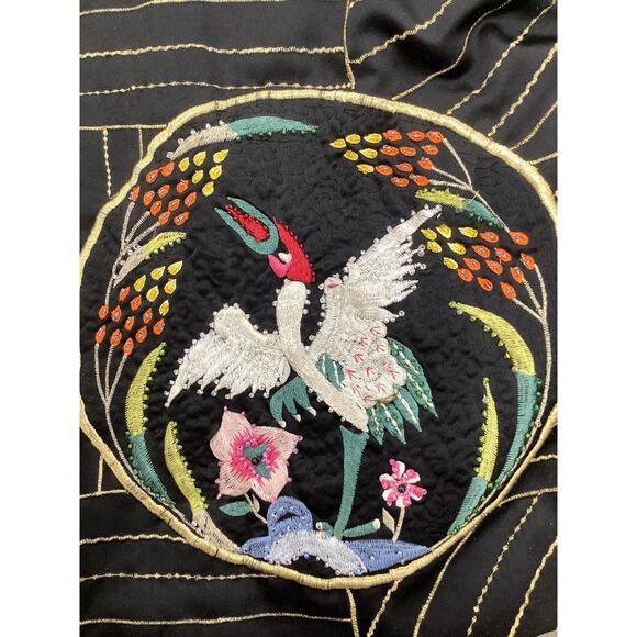 Vintage Anage Blazer Women’s Size L Embroidered Made In India Black And Gold - Picture 5 of 6